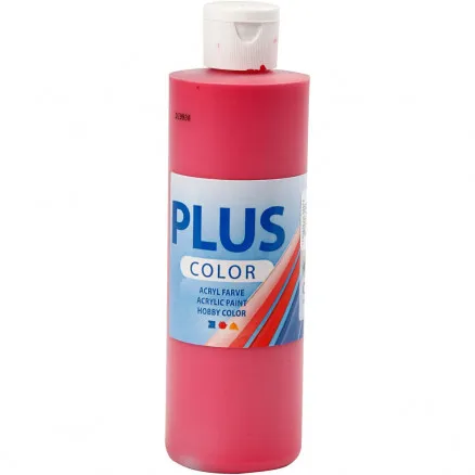 Plus Color askartelumaali, peruspunainen, 250 ml/1 pullo