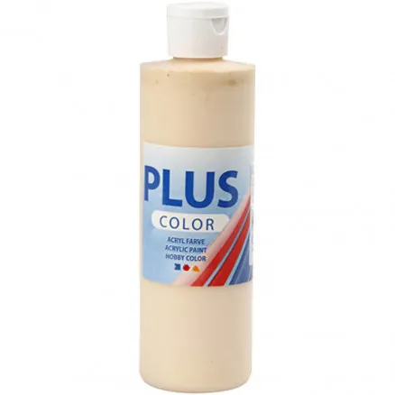 Plus Color askartelumaali, vaalea puuteri, 250 ml/1 pullo
