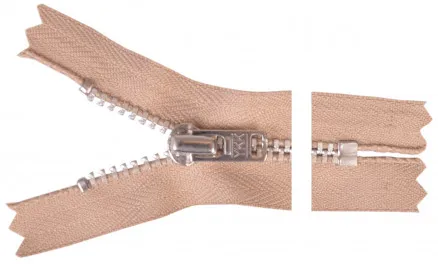 YKK vetoketju alumiini 15cm 4mm hiekka