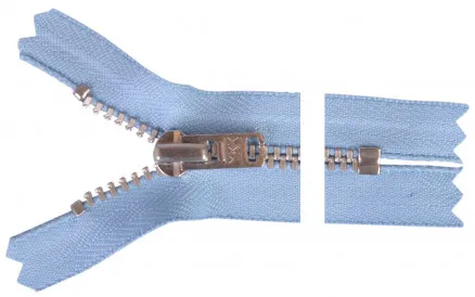 YKK vetoketju alumiini 22cm 4mm vaaleansininen