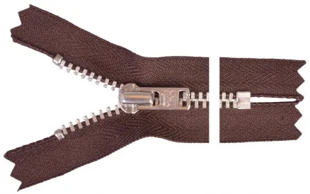 YKK vetoketju alumiini 22cm 4mm ruskea