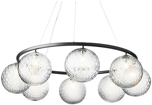 Nuura Miira 8 Pyöreä Kynttelikkö Rock Grey/Optic Clear